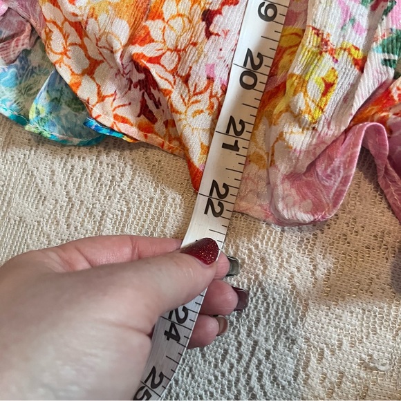 Anthropologie Bhanuni by Joyti embroidered ruffle sleeve beaded top - Picture 9 of 15